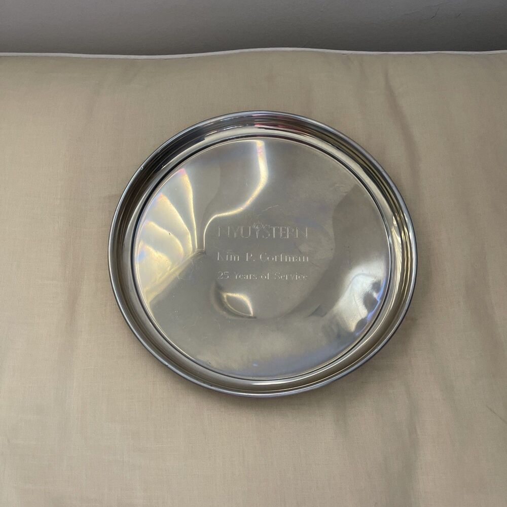 Tiffany & Co Handcrafted Pewter Tray Engraved